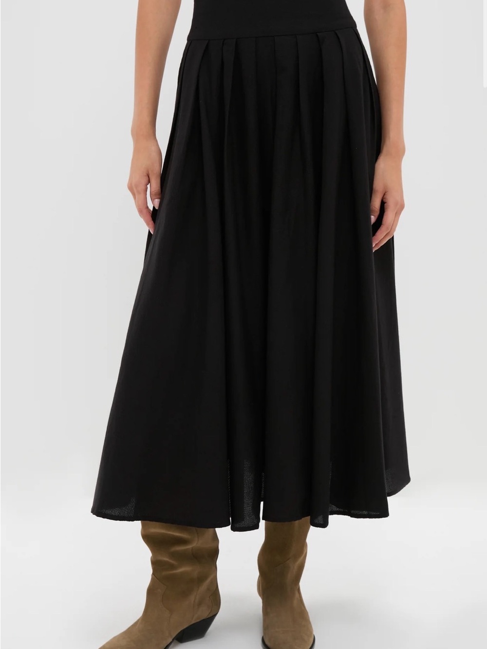 THE GREAT. Black Regency Maxi Skirt 100% Cotton Size 3 $295 EUC